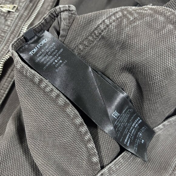 TOM FORD Bedford Shearling Trucker Jacket Brown Size M - Picture 15 of 16